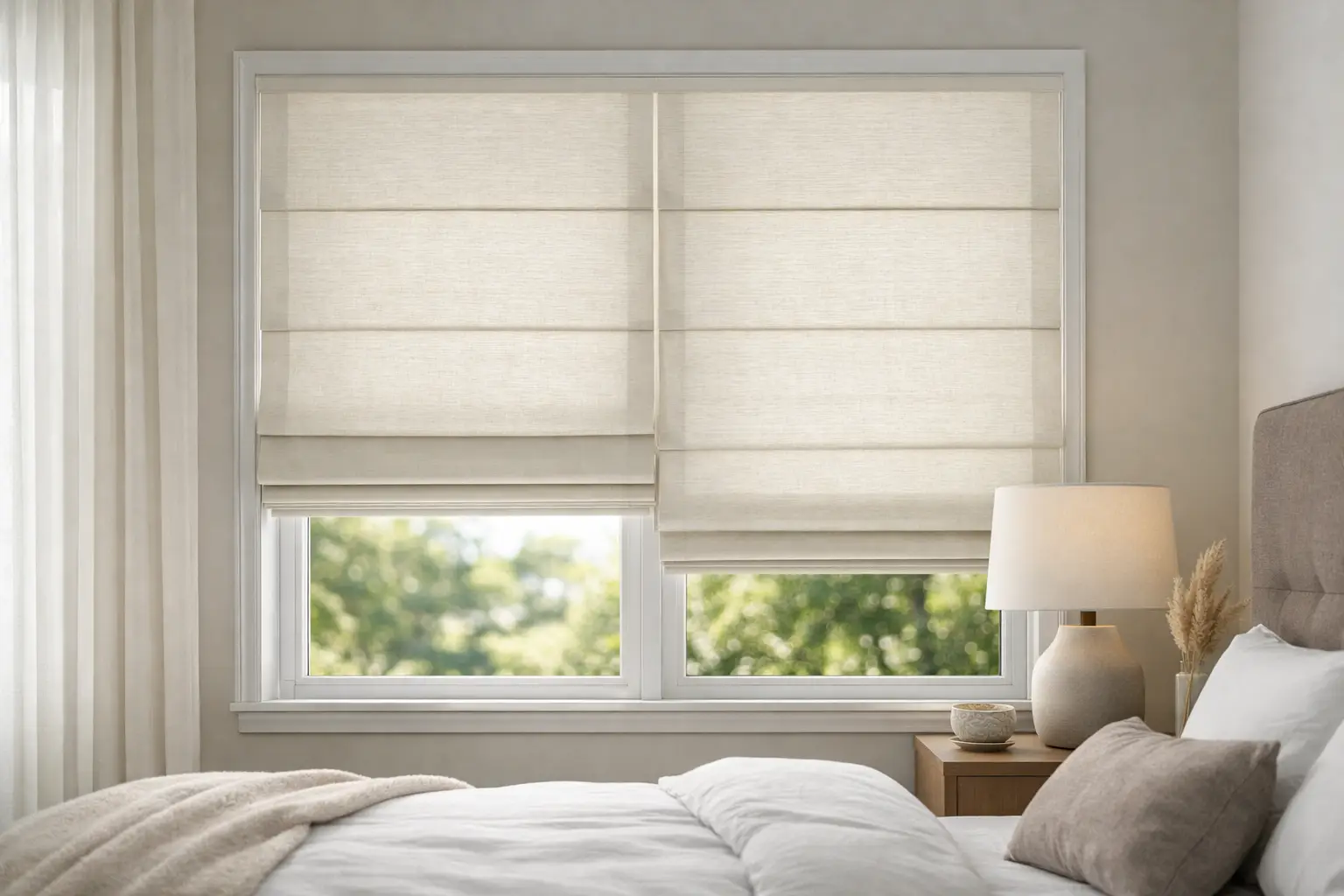 Roman Shades for Bedroom Privacy