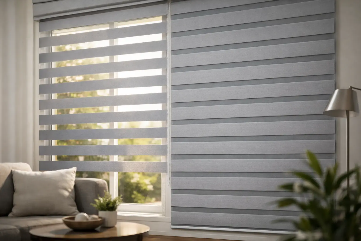 Zebra Shades for Privacy and Light Control