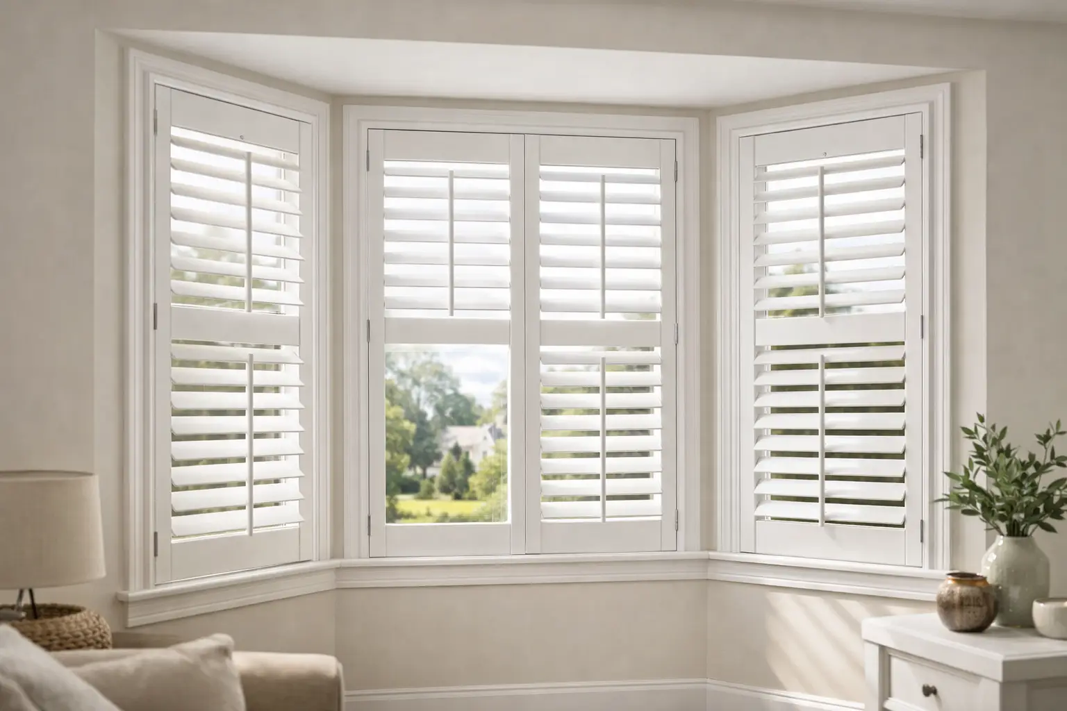 Plantation Shutters for Bay Windows