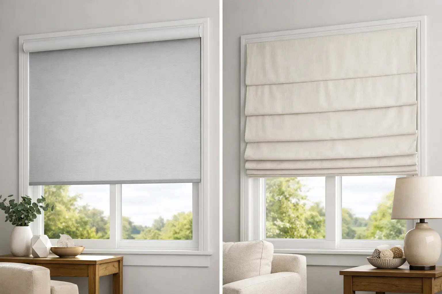 Roller Shades vs Roman Shades: Which Fits?