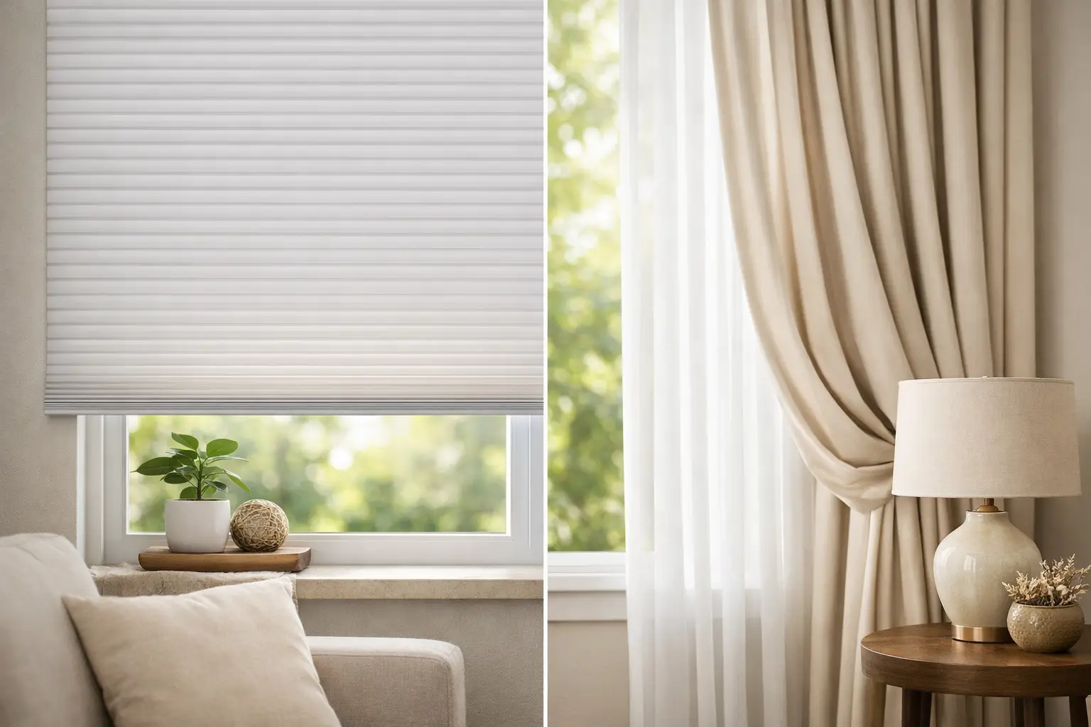 Cellular Shades vs Drapery for Your Home