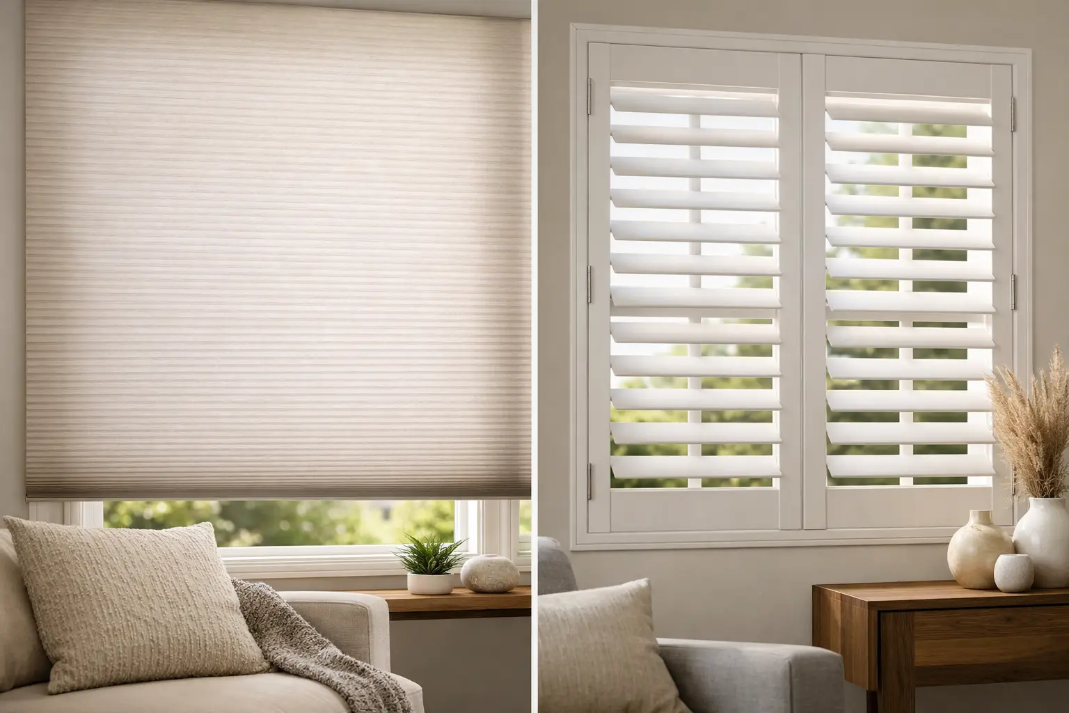 Honeycomb Shades vs Shutters: Which Fits?